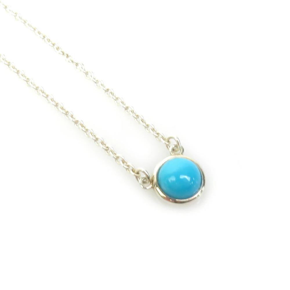 Tiffany Co By the Yard Turquoise Blue Necklace Sterling Silver Blue